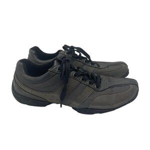 Guess Men's Gray Leather Lace Up Sneakers Walking Shoes Casual Oxfords Size 9 M